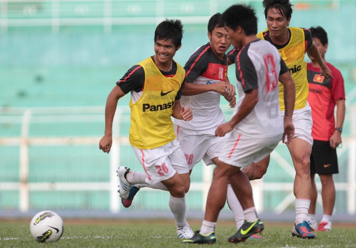 Ngoài Công Vinh, Việt Thắng chấn thương, các tuyển thủ còn lại đang tập luyện rất chăm chỉ.